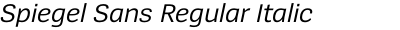 Spiegel Sans Regular Italic